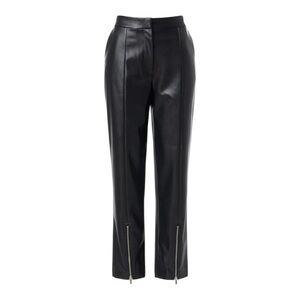 Derek Lam Collective Faux Leather Pants Zipper Leg in Black Size 6